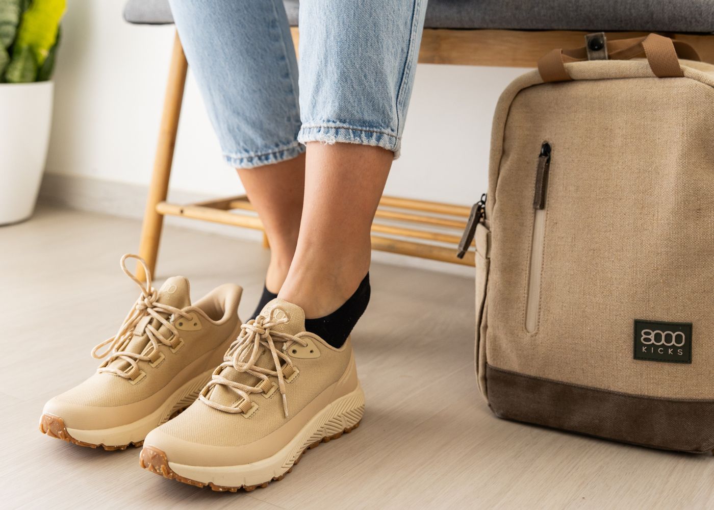 TREKKER buty damskie | Beżowe